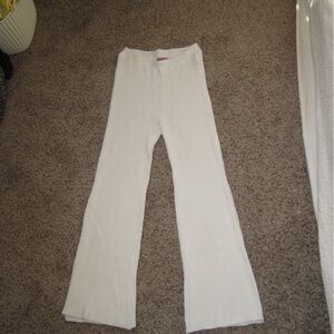 edikted white ribbed flared sweatpants